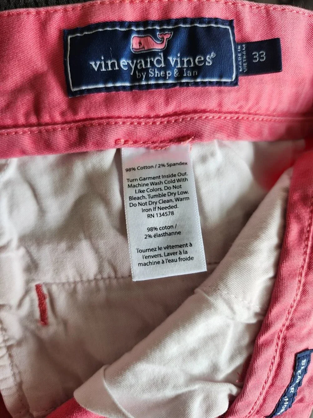 Men's Vineyard Vines Shorts / Pink / Size: 33